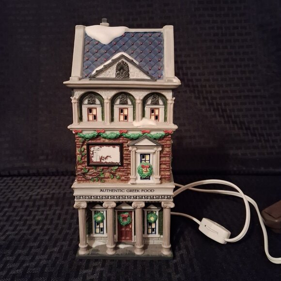 Dept. 56 Christmas In The City-Gardens Of Santorini Greek Restaurant #56.59239 - Picture 1 of 14